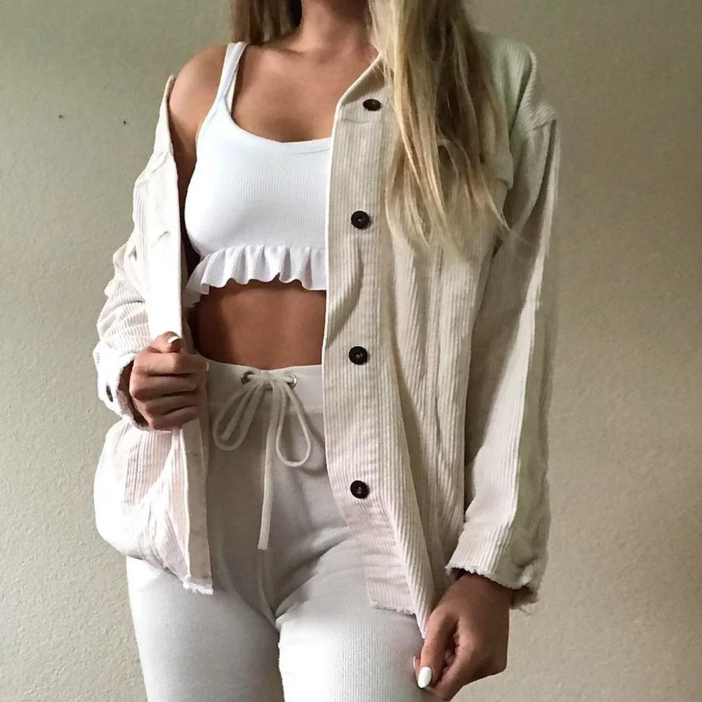 SOLD Zara Short Corduroy Overshirt, S, Oversized Cropped Jacket Shacket - Picture 12 of 12